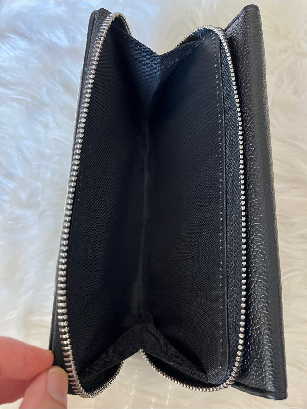 🆕 Peeking Cat Wallet Black White Zip Up Strap Gift Purse Book Modern Art Design - Picture 4 of 11